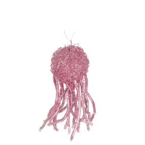 Fuzzy Tassel Hanging Tree Decoration Pink by Florabelle Living, a Christmas for sale on Style Sourcebook