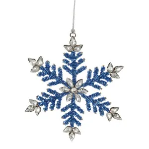 Midnight Beaded Hanging Ornament Blue by Florabelle Living, a Christmas for sale on Style Sourcebook