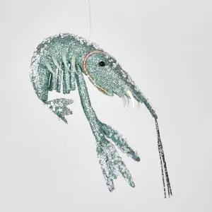 Lester Glitter Prawn Ornament Mint Green by Florabelle Living, a Christmas for sale on Style Sourcebook