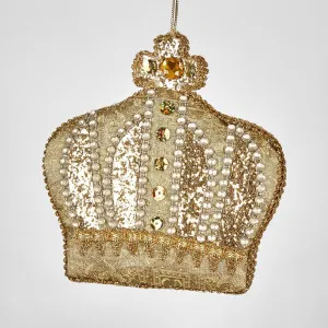 Coronation Hanging Crown Ornament by Florabelle Living, a Christmas for sale on Style Sourcebook