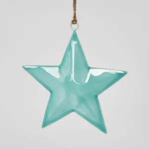 Benny Iron Hanging Star Ornament Aqua Blue by Florabelle Living, a Christmas for sale on Style Sourcebook