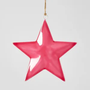 Benny Iron Hanging Star Ornament Pink by Florabelle Living, a Christmas for sale on Style Sourcebook