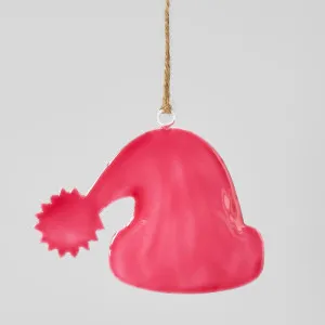 Santa Iron Hanging Cap Ornament Pink by Florabelle Living, a Christmas for sale on Style Sourcebook