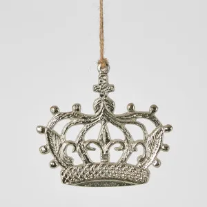 Hanging Crown Ornament Silver by Florabelle Living, a Christmas for sale on Style Sourcebook