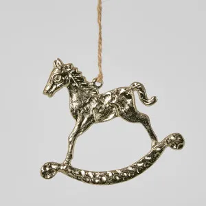 Hanging Rocking Horse Ornament by Florabelle Living, a Christmas for sale on Style Sourcebook