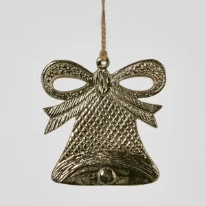 Hanging Bell Ornament Gold Lge by Florabelle Living, a Christmas for sale on Style Sourcebook