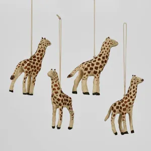 Mache Giraffe Hanging Ornament (Set Of 4) by Florabelle Living, a Christmas for sale on Style Sourcebook