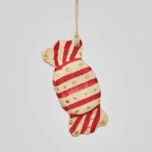 Mache Red Lolly Hanging Ornament by Florabelle Living, a Christmas for sale on Style Sourcebook