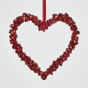 Shimmer Hanging Heart Red Med by Florabelle Living, a Christmas for sale on Style Sourcebook