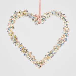 Shimmer Hanging Heart Pink Med by Florabelle Living, a Christmas for sale on Style Sourcebook