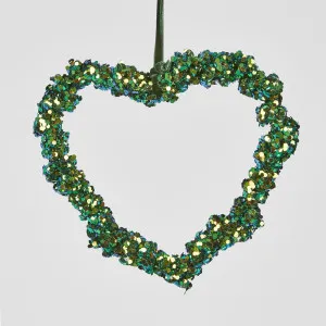 Shimmer Hanging Heart Green Med by Florabelle Living, a Christmas for sale on Style Sourcebook