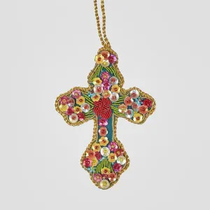 Flora Hanging Cross Decoration by Florabelle Living, a Christmas for sale on Style Sourcebook