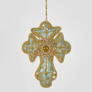 Gilded Hanging Cross Decoration by Florabelle Living, a Christmas for sale on Style Sourcebook