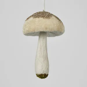 Little Hanging Mushroom Ornament White by Florabelle Living, a Christmas for sale on Style Sourcebook