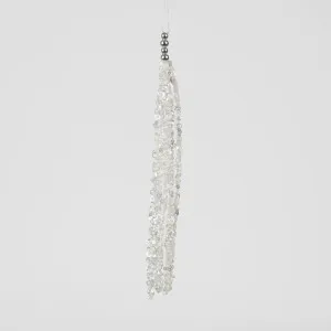 Milla Hanging Sequin Tassel White by Florabelle Living, a Christmas for sale on Style Sourcebook