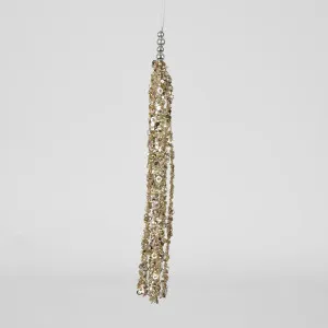 Milla Hanging Sequin Tassel Gold by Florabelle Living, a Christmas for sale on Style Sourcebook