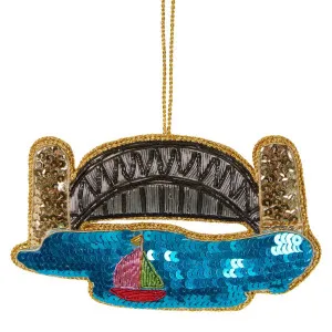 Harbour Bridge Sequin Hanging Decoration by Florabelle Living, a Christmas for sale on Style Sourcebook