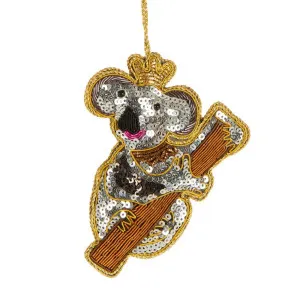 Kimi Koala Sequin Tree Decoration by Florabelle Living, a Christmas for sale on Style Sourcebook