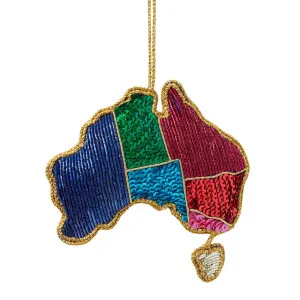 Australia Forever Sequin Tree Decoration by Florabelle Living, a Christmas for sale on Style Sourcebook