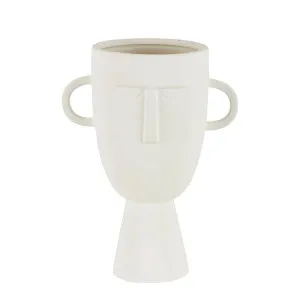 Coltrane Stoneware Face Vase White by Florabelle Living, a Vases & Jars for sale on Style Sourcebook