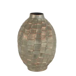 Inga Distressed Iron Vase Large by Florabelle Living, a Vases & Jars for sale on Style Sourcebook