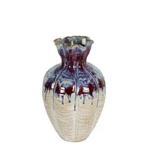 Indigo Ceramic Vase Blue by Florabelle Living, a Vases & Jars for sale on Style Sourcebook