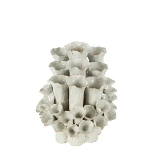 Tubular Coral Ceramic Vase White by Florabelle Living, a Vases & Jars for sale on Style Sourcebook