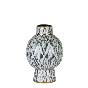 Gatsby Neck Vase Small Black & White by Florabelle Living, a Vases & Jars for sale on Style Sourcebook