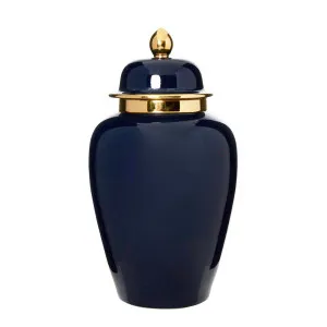 Midnight Gild Jar Navy Blue by Florabelle Living, a Vases & Jars for sale on Style Sourcebook