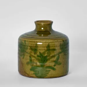 Mae Terracotta Green Small Vase by Florabelle Living, a Vases & Jars for sale on Style Sourcebook