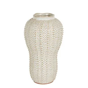 Ostrich Skin Ceramic Vase Natural by Florabelle Living, a Vases & Jars for sale on Style Sourcebook