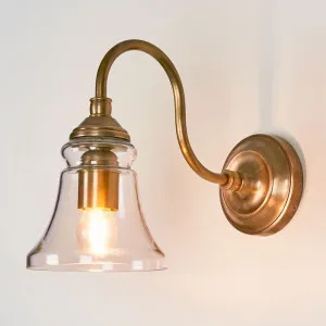 Plaza Wall Light Antique Brass by Florabelle Living, a Wall Lighting for sale on Style Sourcebook