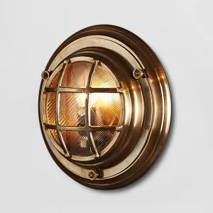 Jervis Outdoor Wall Light Brass by Florabelle Living, a Wall Lighting for sale on Style Sourcebook