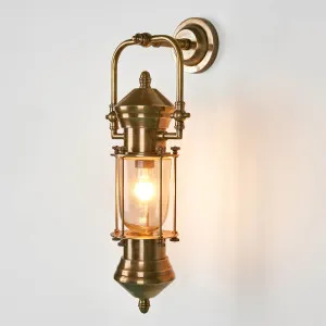 Lisbon Outdoor Wall Light Antique Brass by Florabelle Living, a Wall Lighting for sale on Style Sourcebook