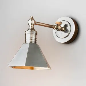 Mayfair Wall Light With Metal Shade Antique Silver by Florabelle Living, a Wall Lighting for sale on Style Sourcebook