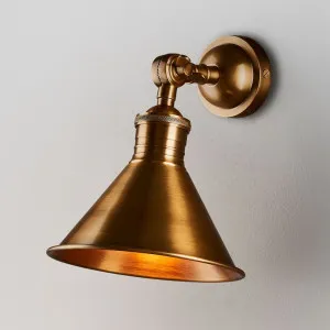 Ventura Wall Light Antique Brass by Florabelle Living, a Wall Lighting for sale on Style Sourcebook
