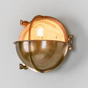 Vienna Outdoor Wall Light In Antique Brass by Florabelle Living, a Wall Lighting for sale on Style Sourcebook