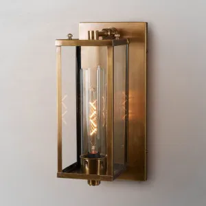 Pavillion Outdoor Wall Light Antique Brass by Florabelle Living, a Wall Lighting for sale on Style Sourcebook