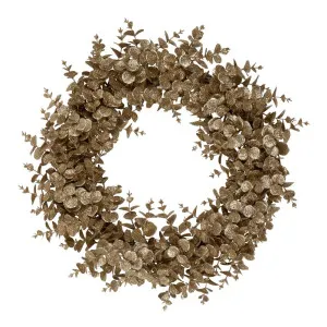 Inca Glitter Eucalyptus Wreath Gold by Florabelle Living, a Christmas for sale on Style Sourcebook
