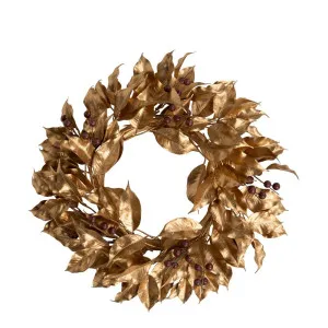 Ruman Gilt Berry Wreath Gold by Florabelle Living, a Christmas for sale on Style Sourcebook