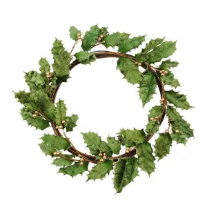 Elive Green Velvet Holly Wreath by Florabelle Living, a Christmas for sale on Style Sourcebook