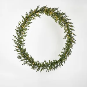 Classic Green Wreath 90Cm With 90 Led by Florabelle Living, a Christmas for sale on Style Sourcebook