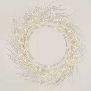 Starry White Wreath 100Cm With 517Led by Florabelle Living, a Christmas for sale on Style Sourcebook