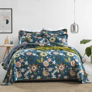 Aurora 100% Cotton Coverlet Bedspread Bedcover Set - Queen Size by Macey & Moore, a Quilts & Bedspreads for sale on Style Sourcebook