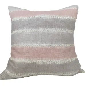 LAST ONE - Odyssey Merino Handcrafted Cushion 55cm Square - Millennial Pink/Beige/ White by Macey & Moore, a Cushions, Decorative Pillows for sale on Style Sourcebook