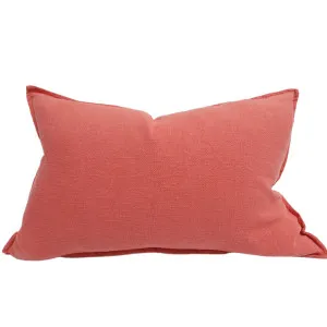 Rustique Stonewashed Heavy Weight French Linen Cushion 40x60cm Lumbar - Watermelon Red by Macey & Moore, a Cushions, Decorative Pillows for sale on Style Sourcebook