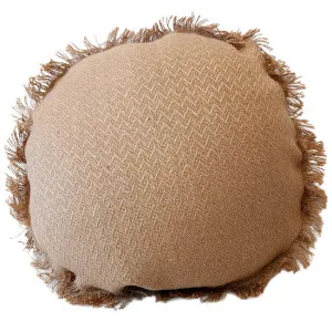 Rustic Jute Linen Cushion Feather Filled 50cm Round - Siena by Macey & Moore, a Cushions, Decorative Pillows for sale on Style Sourcebook