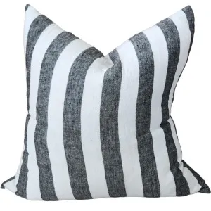 Taylor Pure French Linen Cushion 55cm Square - Black by Macey & Moore, a Cushions, Decorative Pillows for sale on Style Sourcebook