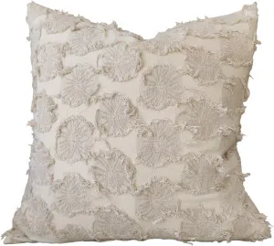 LAST ONE - Fossil Flower Jacquard French Linen Cotton Cushion 55cm Square by Macey & Moore, a Cushions, Decorative Pillows for sale on Style Sourcebook