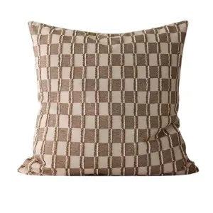 Lagom Cotton Cushion 50cm Square - Coffee Brown by Macey & Moore, a Cushions, Decorative Pillows for sale on Style Sourcebook